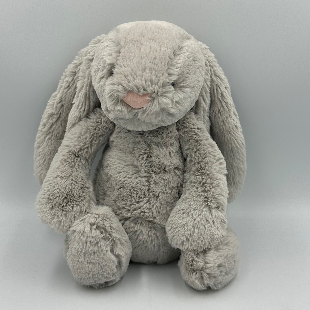 Jellycat Bashful Bunny Plush‎ Silver Grey Medium 12" Stuffed Animal Cute Soft